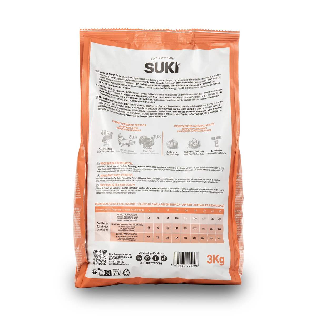 SUKI SEMIHÚMEDO DE CODORNIZ Y PAVO