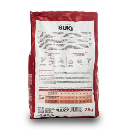 SUKI SEMIHÚMEDO DE CODORNIZ Y PATO 3 KG