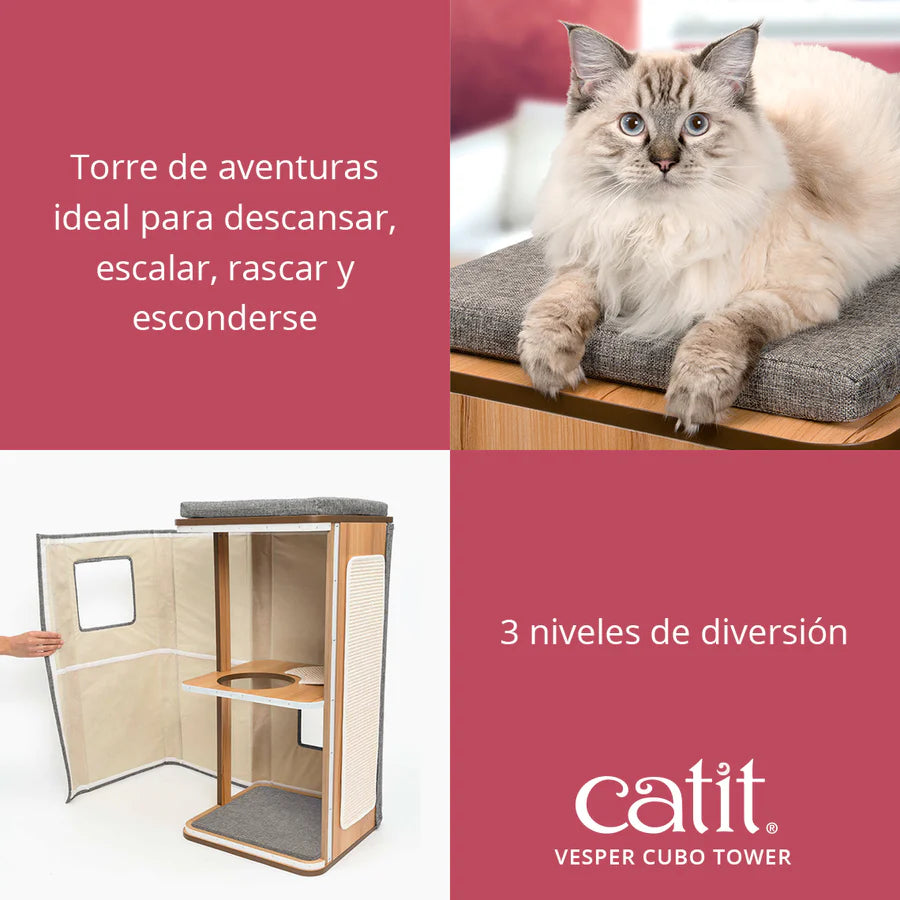 ÁRBOL RASCADOR PARA GATOS VESPER TOWER