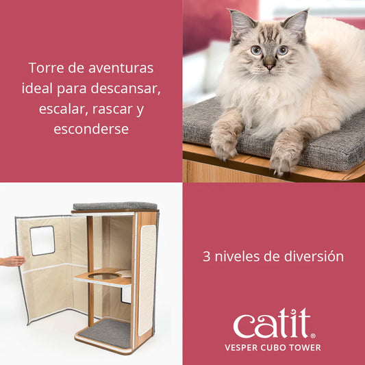 ÁRBOL RASCADOR PARA GATOS VESPER TOWER