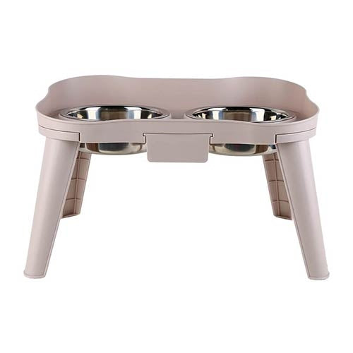 COMEDERO ELEVADO DOBLE ACERO INOXIDABLE