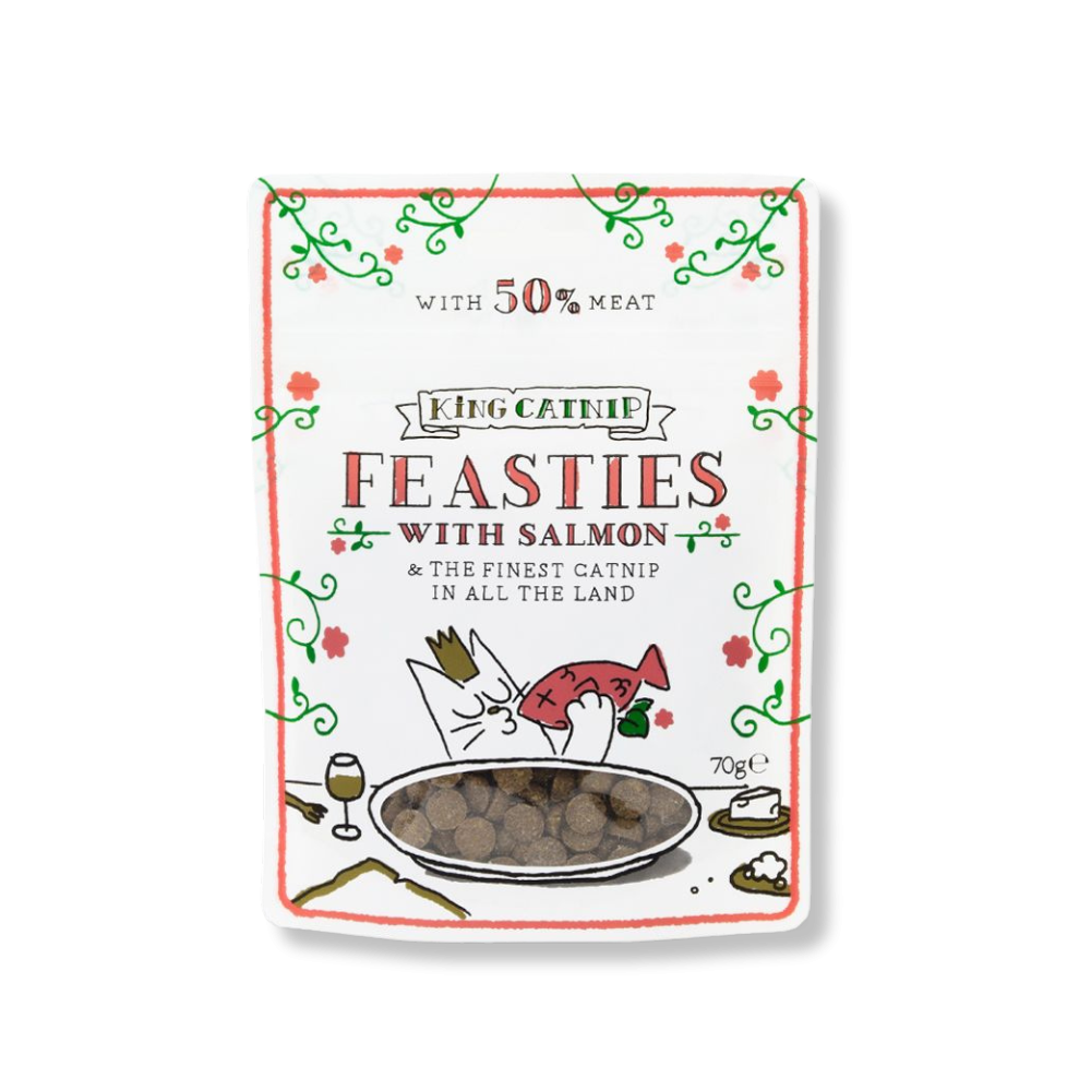 FEASTIES DE SALMÓN CON HIERBA GATERA 70 GRAMOS