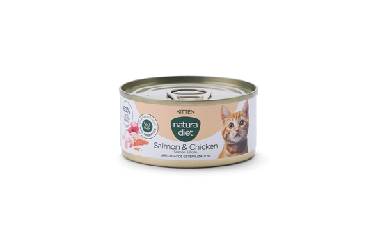 PATÉ PARA GATITOS DE SALMÓN Y POLLO