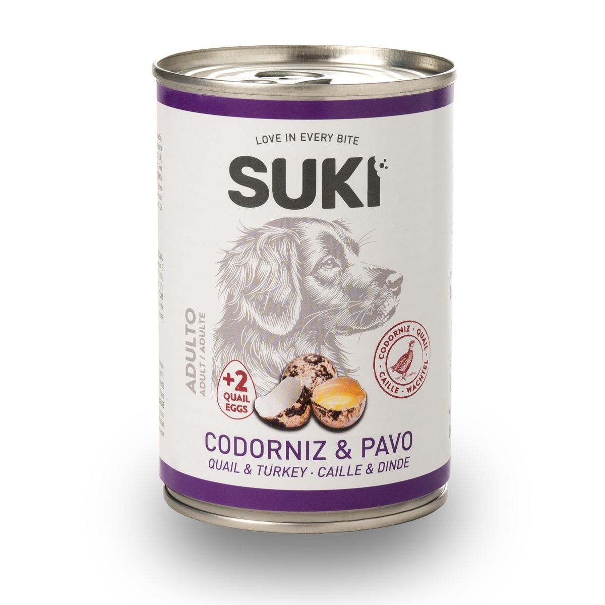 SUKI LATA DE CODORNIZ Y PAVO 400 GRAMOS