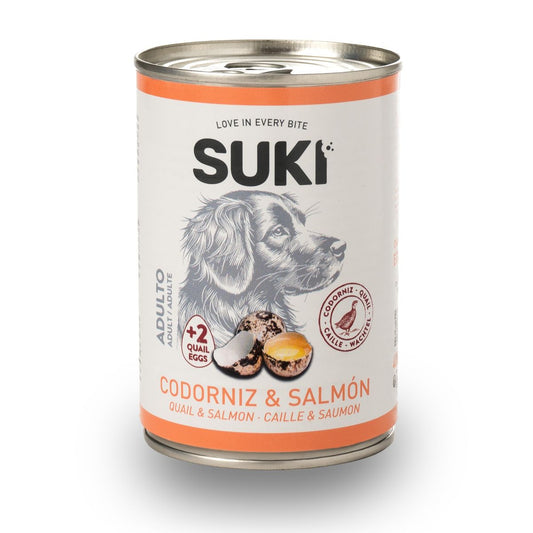 SUKI LATA DE CODORNIZ Y SALMON 400 GRAMOS