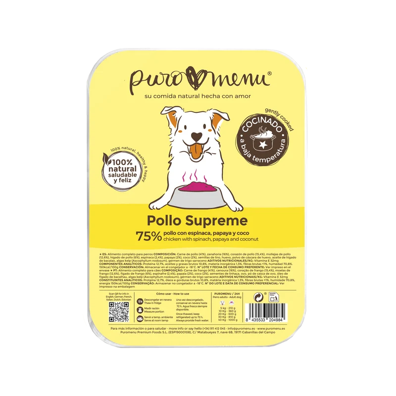 MENÚ DE POLLO SUPREME COCINADO